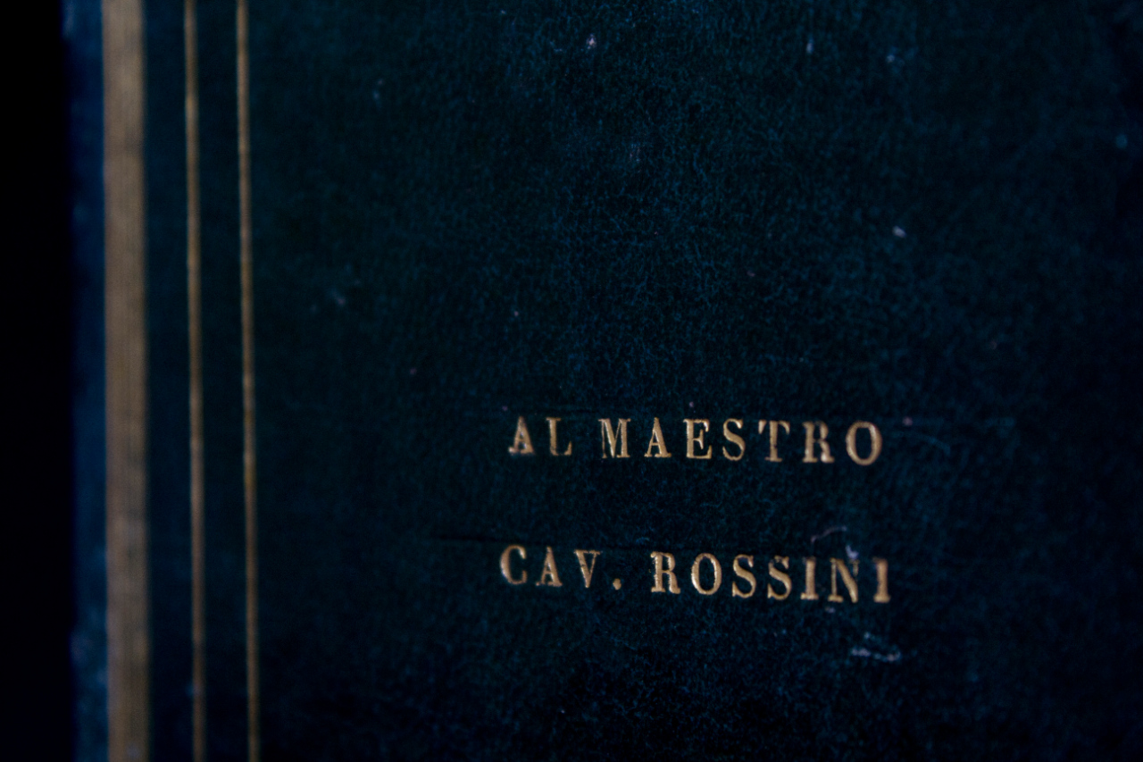 ‘Stabat mater’ by Gaetano Bonetti, with a dedication to Rossini on the cover. FEM-810.